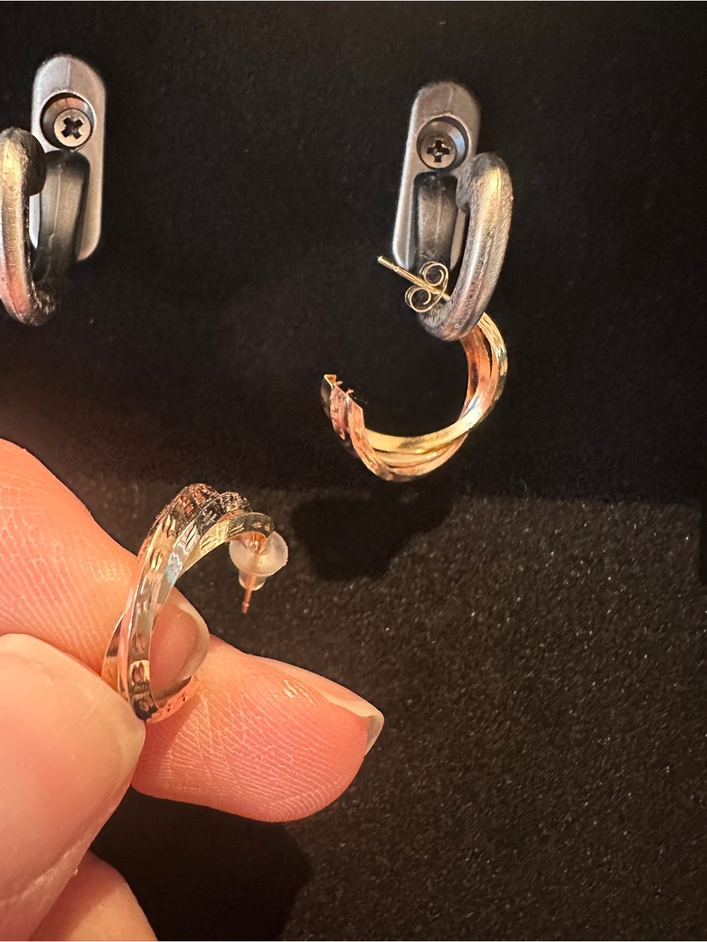 Classic Twisted Hoop Earrings - Gold Tone